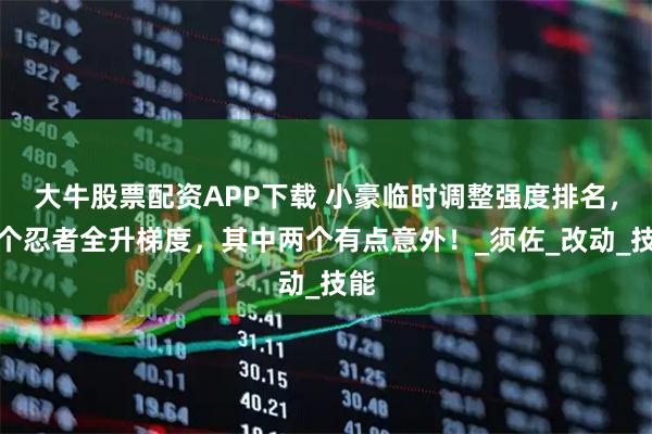 大牛股票配资APP下载 小豪临时调整强度排名，五个忍者全升梯度，其中两个有点意外！_须佐_改动_技能